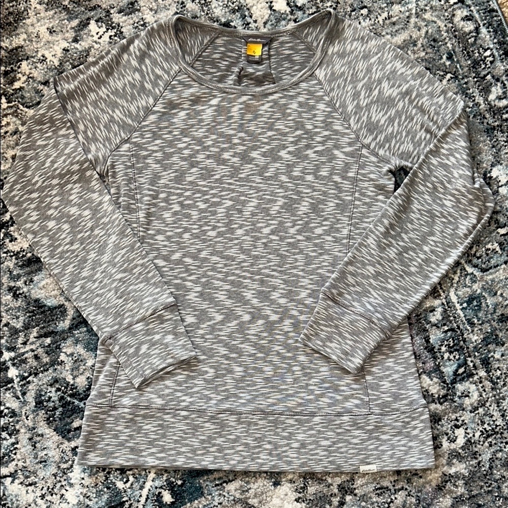 Eddie Bauer Gray Patterned Top